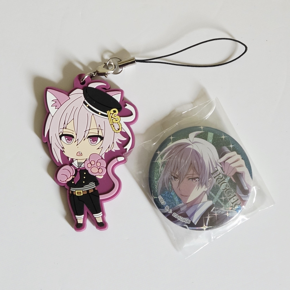 *3 for $30* idolish7 - Kujo Tenn - Character Keychain & Pin Badge Lot - Otome